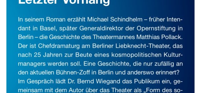 Bernd, Buch und Bürger. Zu Gast Michael Schindhelm